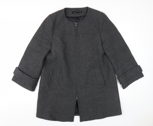 Womens UK Size 14 Zara Grey Overcoat