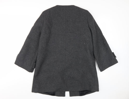 Womens UK Size 14 Zara Grey Overcoat