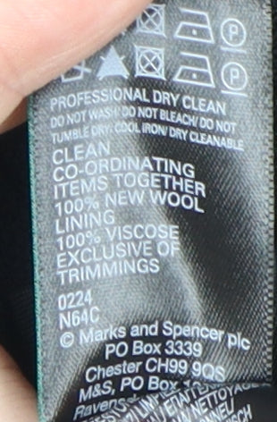 Jaeger Women's Black Wool Blazer Size 10