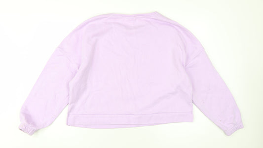 Womens UK Size 16-18 Disney Purple Pullover Sweatshirt