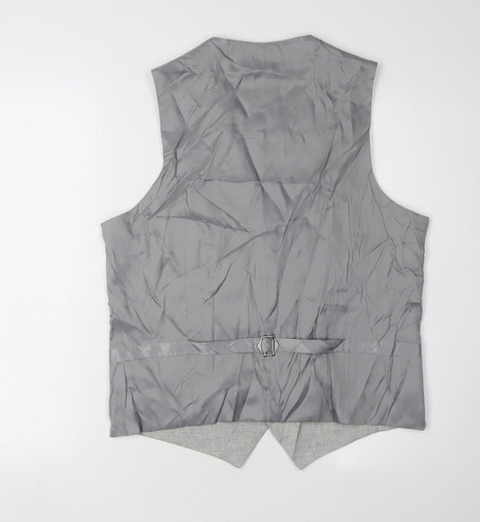 Mens UK Size 40 Marks and Spencer Regular Grey Suit Waistcoat