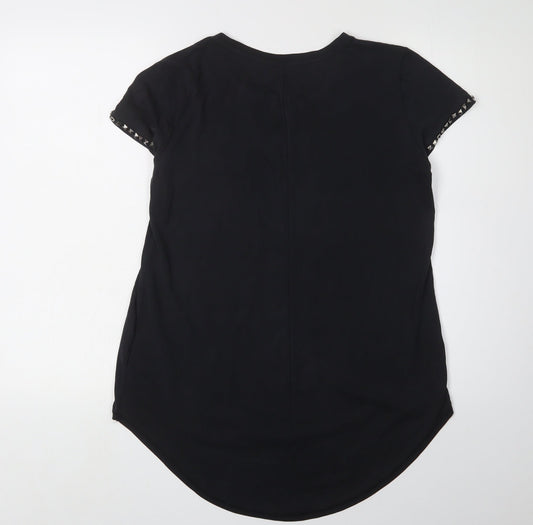Womens UK Size 8 H&M Black T-Shirt