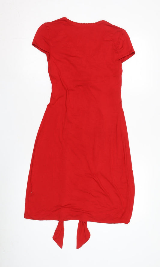 Coast Red Wrap Dress Size 8 Women’s Party Stylish