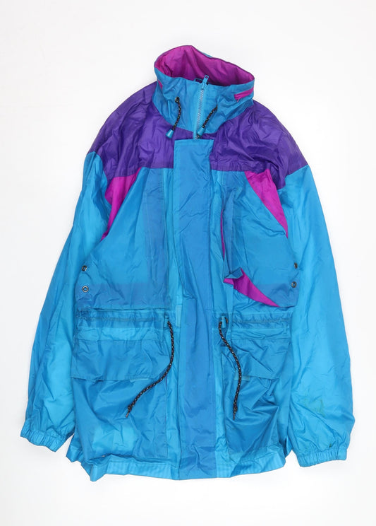 Additional front view of Pacino unisex blue purple windbreaker jacket s