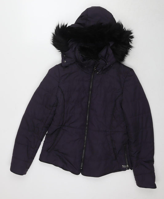 Womens UK Size 10 RJR John Rocha Purple Puffer Jacket