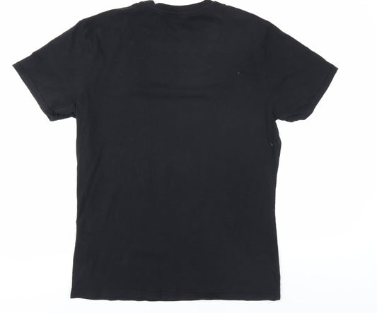 Threadbare Men's Black Crew Neck T-Shirt - Size L