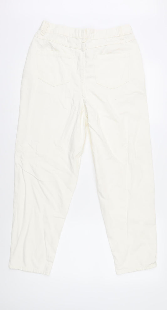 Womens UK Size 6 Urban Bliss Regular Fit Chino Ivory Trousers