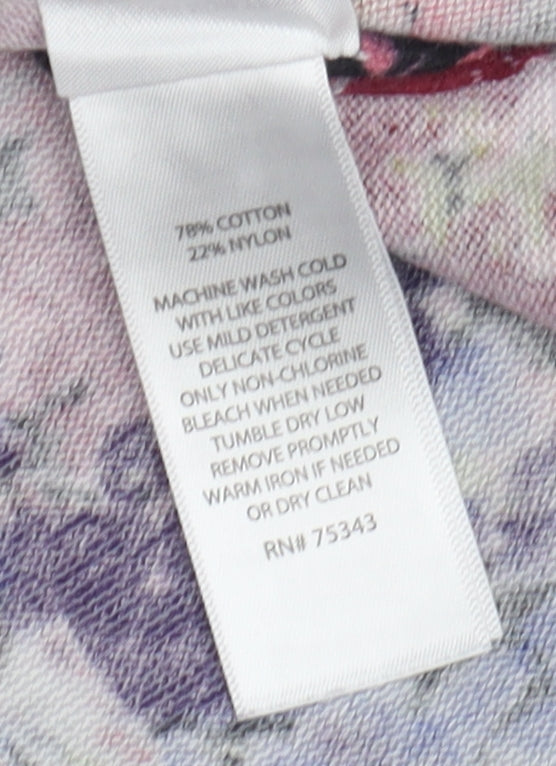 Womens UK Size M Adrienne Vittadini Multicoloured Jersey Blouse