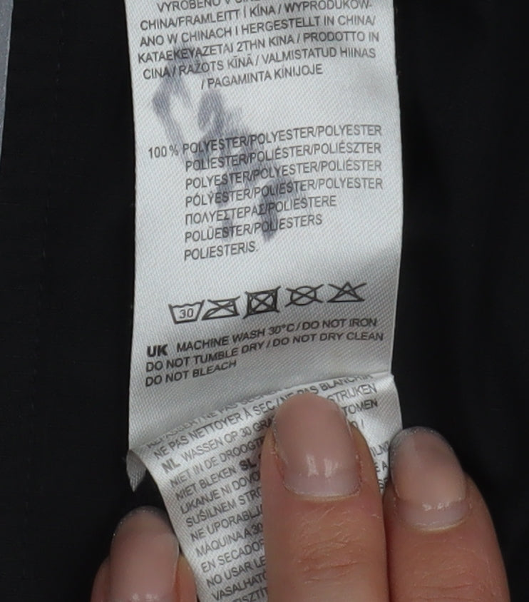 Mens UK Size M Pinnacle Black Windbreaker Coat