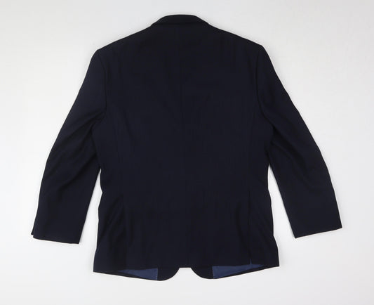 Mens UK Size 38 Charlton Gray Regular Black Suit Jacket