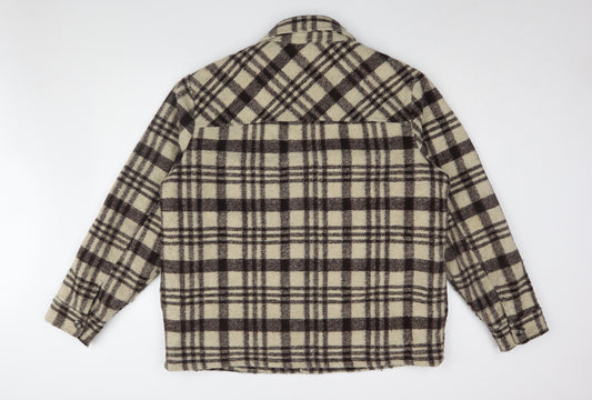 Mens UK Size 12 Pull&Bear Brown Shacket