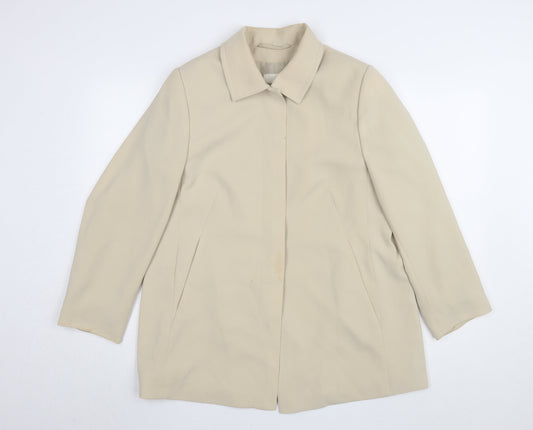 Womens UK Size 14 Marks and Spencer Beige Overcoat