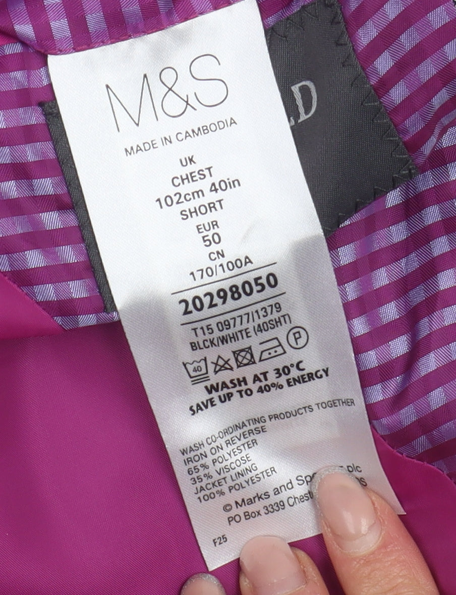 Mens UK Size 40 Marks and Spencer Regular Grey Suit Jacket