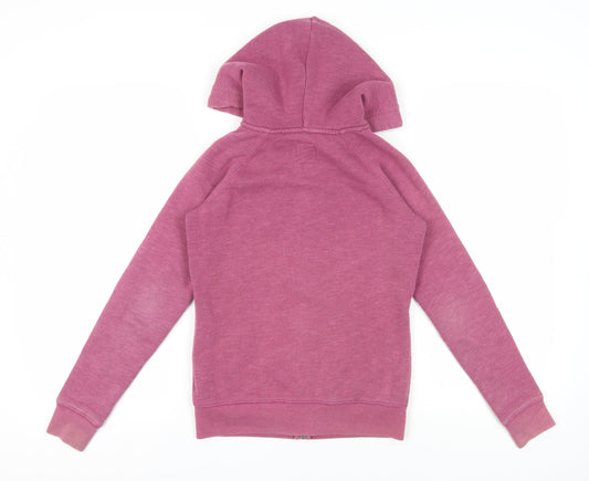 Womens UK Size 6 Jack Wills Pink Full Zip Hoodie