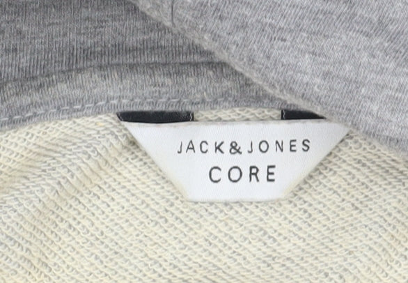 Mens UK Size M JACK & JONES Grey Pullover Hoodie
