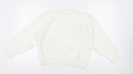 Dash Women's Ivory Floral Cardigan, Size M