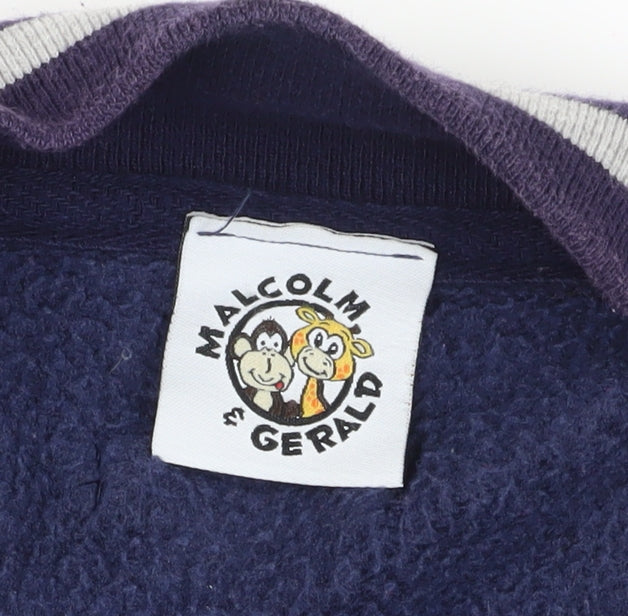 Additional view of Malcolm & Gerald boys’ blue varsity jacket 12-13 years