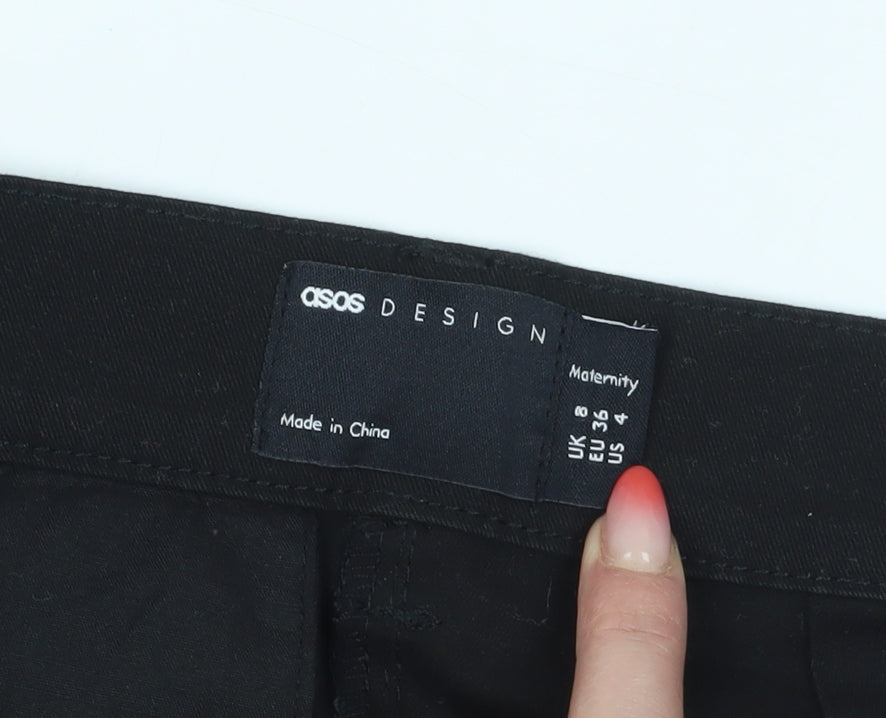 ASOS Women's Black Maternity Shorts Size 8