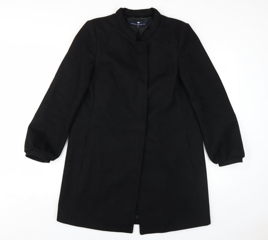Womens UK Size 10 French Connection Black Overcoat