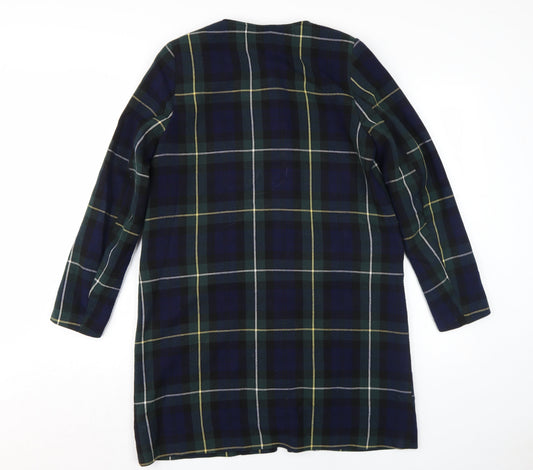 H&M Women's Plaid Shift Dress, Size 10, Multicoloured