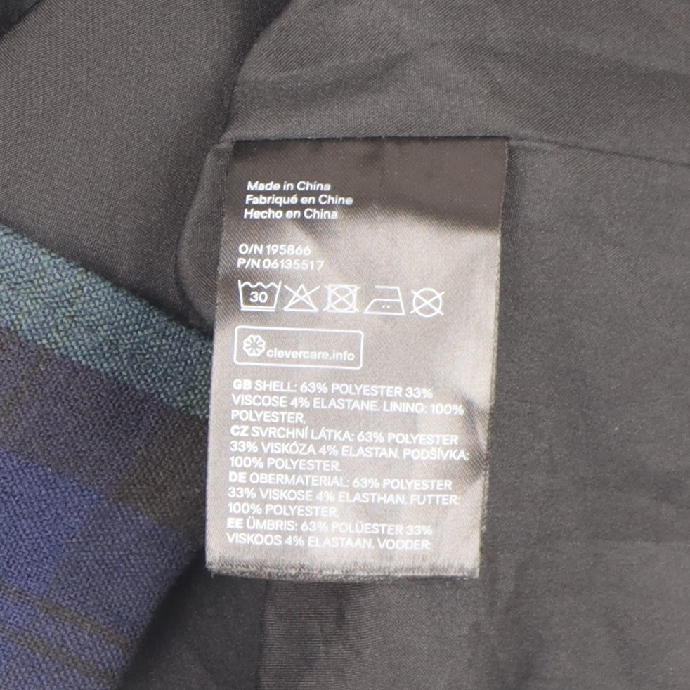 H&M Women's Plaid Shift Dress, Size 10, Multicoloured