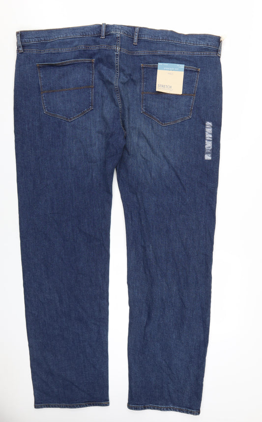 Marks and Spencer Men's Blue Straight Jeans Size 50