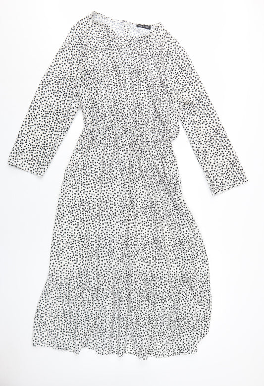 Additional front view of I Saw It First Women's White Midi A-Line Dress -, size 12