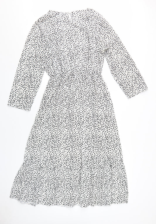 I Saw It First Women's White Midi A-Line Dress - Size 12