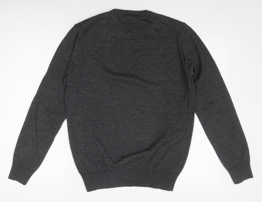 Zara Men's Grey Wool Pullover Jumper M