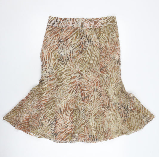 Klass Petite Women's Multicoloured Flare Skirt, Size 14
