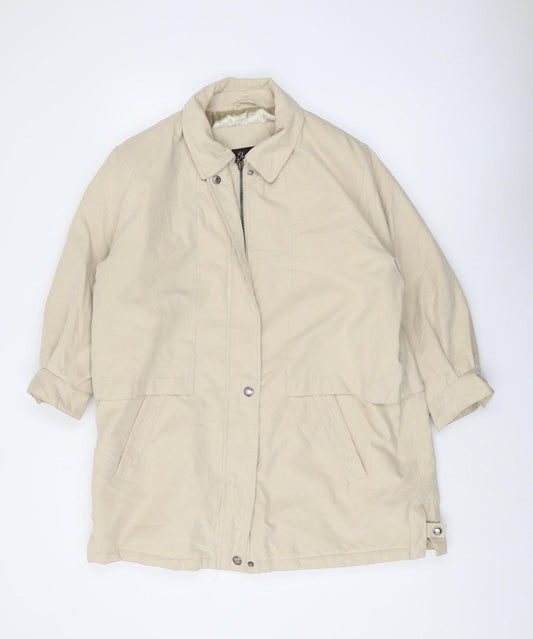 Womens UK Size 16 BHS Beige Parka Coat