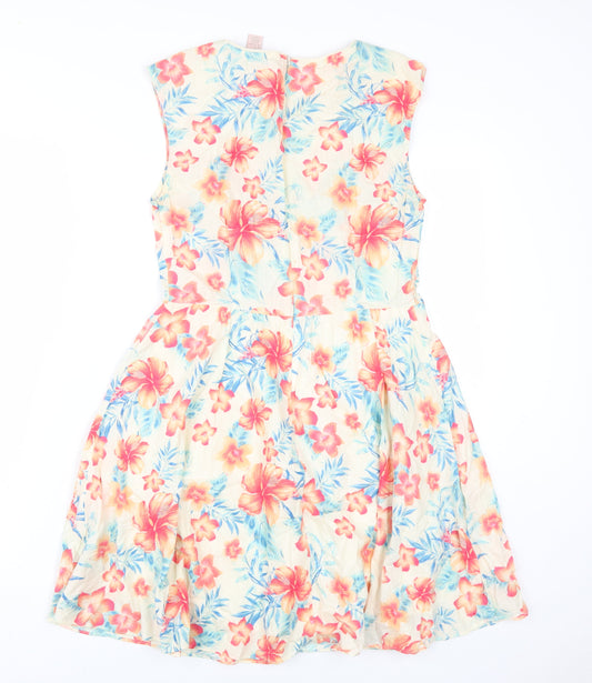 Forever 21 Women's Floral Fit & Flare Dress, S