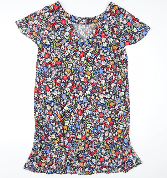 Next Women's Multicoloured Floral Shift Dress Size 16