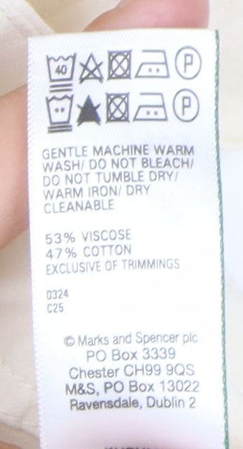 Marks and Spencer Women's Ivory A-Line Dress, Size 18