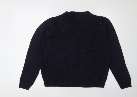 Womens UK Size M Isle Black Cardigan Jumper