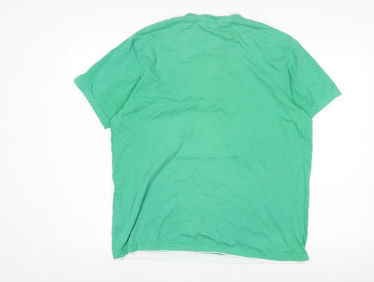Unisex Adults UK Size L Ben Sherman Green Basic Polo