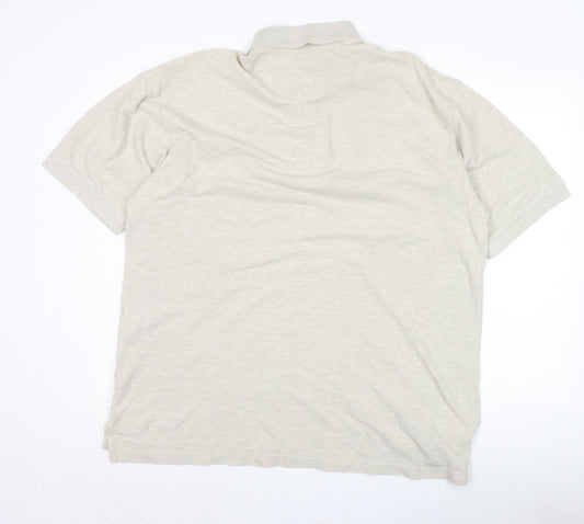 IZOD Men's Beige Polo Shirt XL Short Sleeve Casual