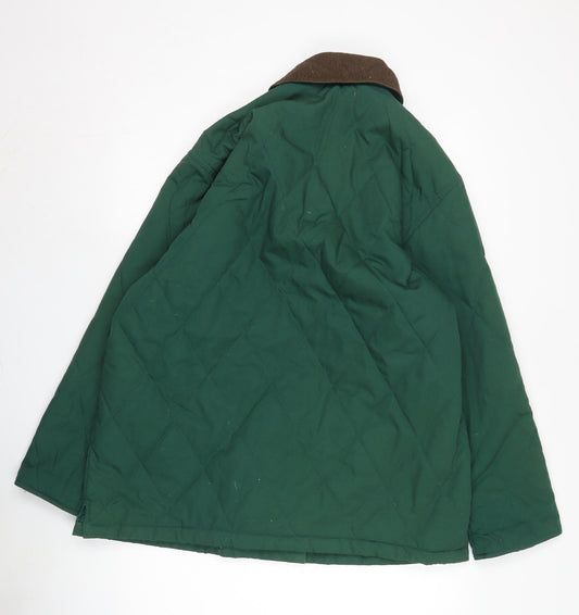Mens UK Size 14 Berkertex Green Quilted Coat