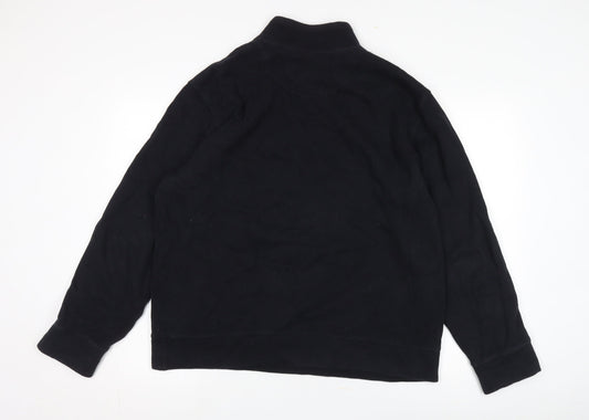 Lands' End Men's XL Black Pullover Jumper High Neck