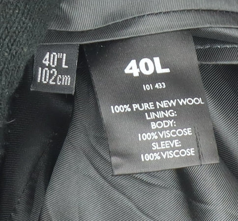 Mens UK Size L Ciro Citterio Regular Black Suit Jacket