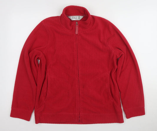 Womens UK Size 10 TIGI Red Basic Jacket