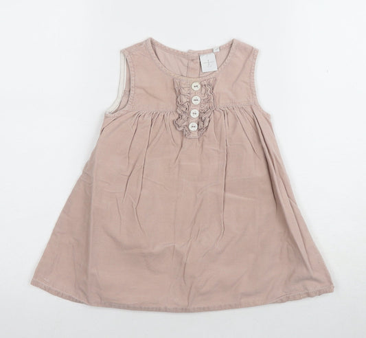 Debenhams Girls Pink A-Line Cotton Dress 18-24 Months