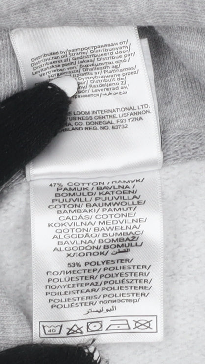 Unisex Adults UK Size S Russell Grey Pullover Hoodie