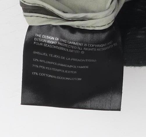 Brand and care label for Four Seasons Green Military Jacket unisex medium