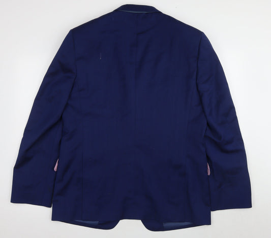 Mens UK Size 42 Marks and Spencer Regular Blue Suit Jacket