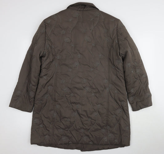 Womens UK Size 14 Vintage Brown Basic Jacket