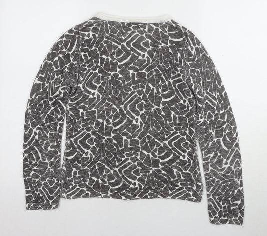 Womens UK Size 8 Minuet Grey Cardigan Jumper