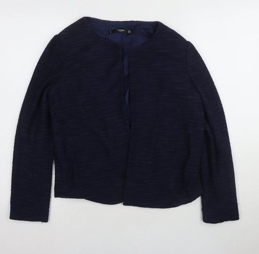 Womens UK Size L Mango Blue Cardigan Jumper
