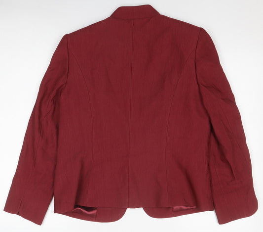 Jacques Vert Women's Red Blazer UK 14 Formal
