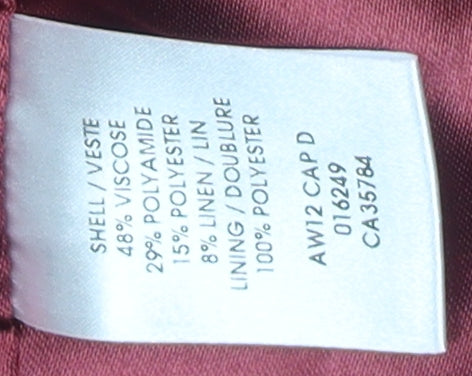 Jacques Vert Women's Red Blazer UK 14 Formal